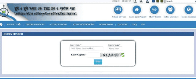 Check West Bengal Plot Information by Query Number