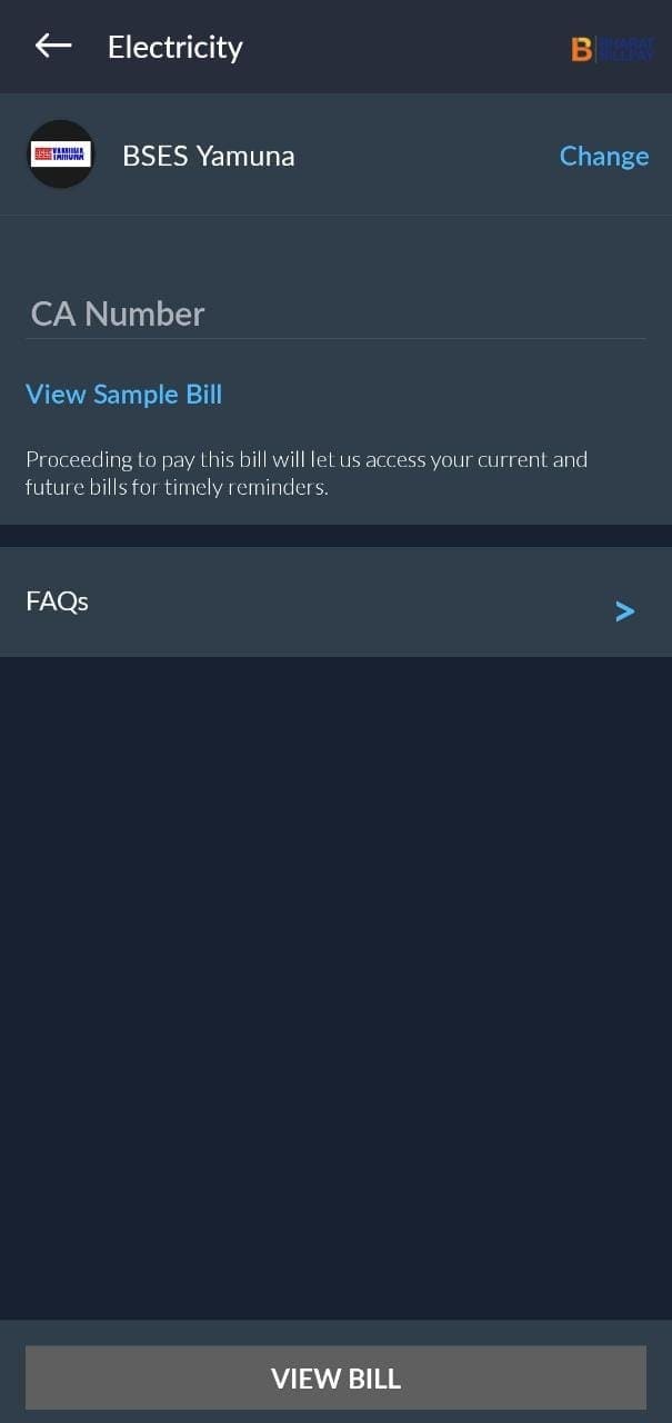 BSES Yamuna Electricity Bill Payment