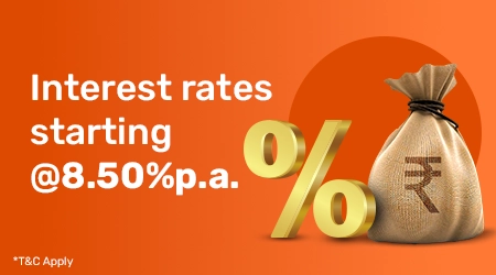 Interest rate starting @8.50% p.a.